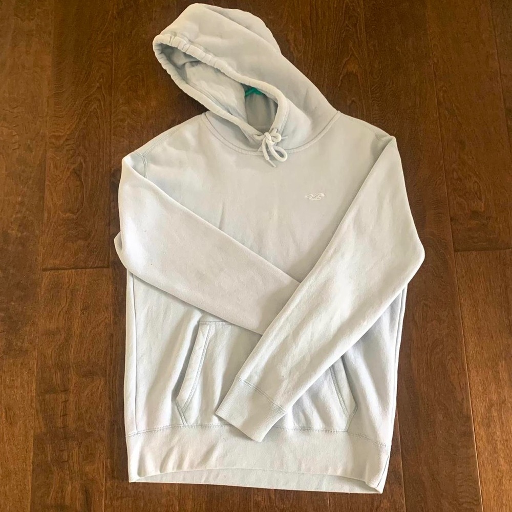 LIGHT BLUE HOLLISTER HOODIE